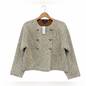 J. Crew Women's Gold Double Breasted Sweater. XS. NWT. Amazing!!! Oversized